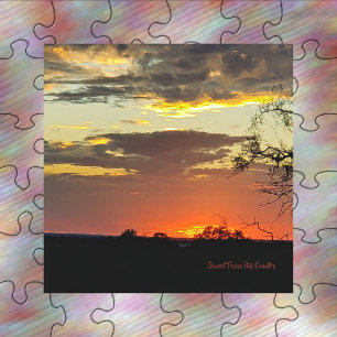 Atemberbender Sonnenuntergang Texas Hill Country S Puzzle