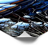 Atemberlandschaft im Winter mit Schnee Poster (Ecke)