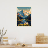 Atemberlandschaft in Montana Poster (Küche)