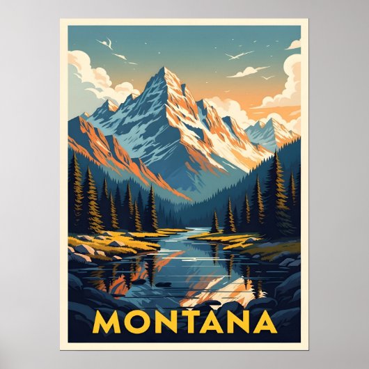 Atemberlandschaft in Montana Poster (Vorne)