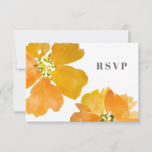 Atembermende Aquarell-Blumen moderne RSVP Karte