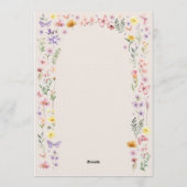 Atembermende Florale Quinceañera-Bogen Custom-Foto Einladung (Rückseite)