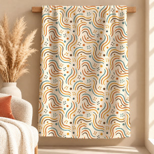 Atembermende Senfkupfer-Boho-Regenbogen-Decke-Kuns Fleecedecke