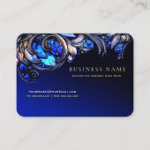 Atembermendes Gold- und Blau-Stain Glass  Visitenkarte (Vorderseite)