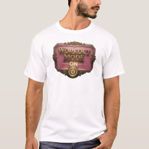 Atembermendes Pink WORKOUT MODE AN Art Design T-Shirt