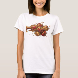 Atembermendes rotes abstraktes Apfel-Trendy-T-Shir T-Shirt