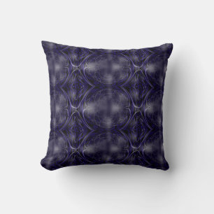 Atembermendes tiefblaues Fraktaldesign Kissen