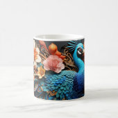 Atembermug mit individuellem Monogramm Pfau Kaffeetasse (Mittel)