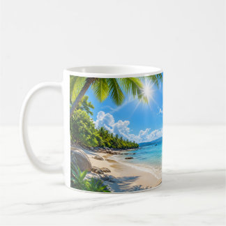 Atembermullende tropische Ozeanblick-Kaffeetasse Kaffeetasse