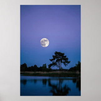 Atembermunder Mondnacht-Himmel-Wandkunst-Druck für Poster