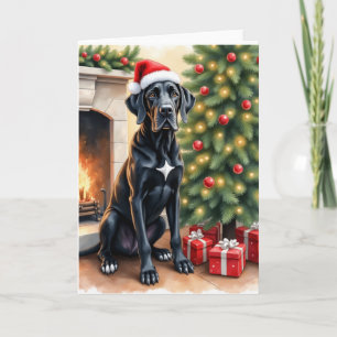 Atembernähende Great Dane Weihnachtskarte Karte