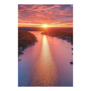Atembernde Lake of the Ozarks Sonnenuntergangs-Fot Fotodruck