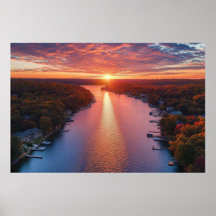 Atembernde Lake of the Ozarks Sonnenuntergangs-Fot Poster