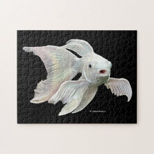 Atemberndender Platin-Schmetterlings-Koi-Karpfen Puzzle