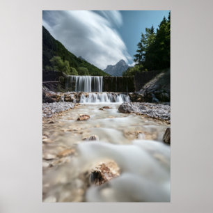 Atembernende Landschaft im Tal von Krnica, Sloweni Poster