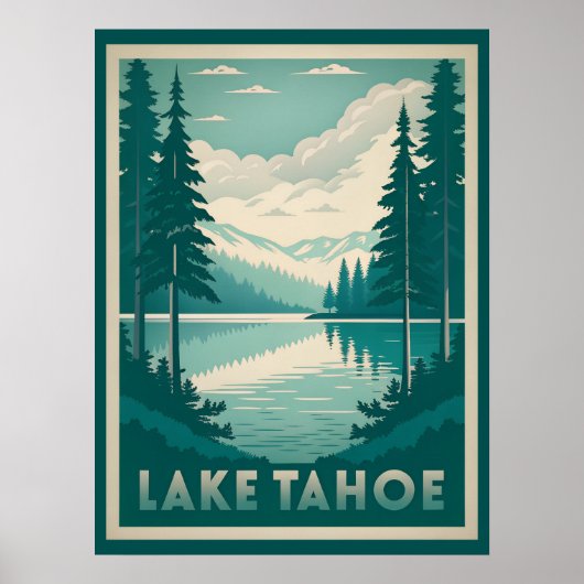 Atembernender Lake Tahoe Poster (Vorne)