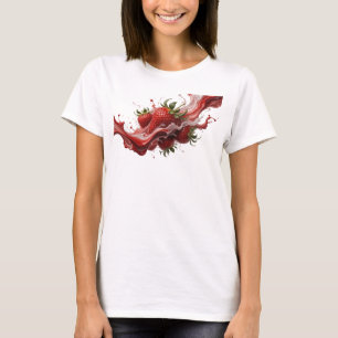 Atemberobende rote abstrakte Erdbeeren – maßgeschn T-Shirt