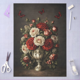 Atemberollend Rustikale Elegante Florale Möbel-Dec Seidenpapier