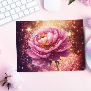 Atemberosaftes Rosa Pink Funkeln  Postkarte