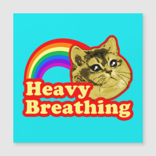 Atemerkatze mit Rainbow-Liebe Magnetkarte