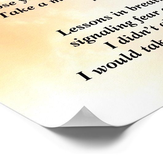 Atemlessons ©2012 by Trinka Polite (Plakat) Poster (Ecke)