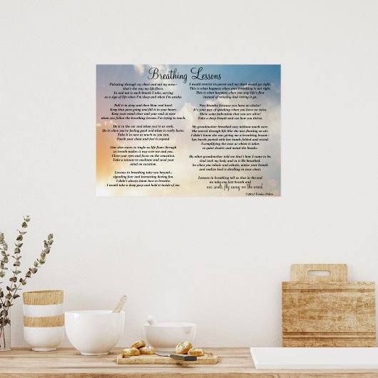 Atemlessons ©2012 by Trinka Polite (Plakat) Poster (Küche)