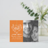 atemlos SAVE THE DATE Postkarte - Kürbis (Stehend Vorderseite)