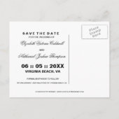 atemlos SAVE THE DATE Postkarte - Pflaume (Rückseite)