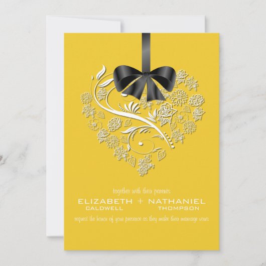 Atemlose Hochzeitseinladung - Sonnenschein Einladung (Vorderseite)