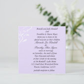 Atemlose Leichte Lavendel Hochzeiten Einladungen (Stehend Vorderseite)