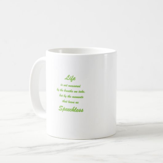 Atemlose Momente: Das unvergessliche Leben erleben Kaffeetasse (Vorderseite Links)