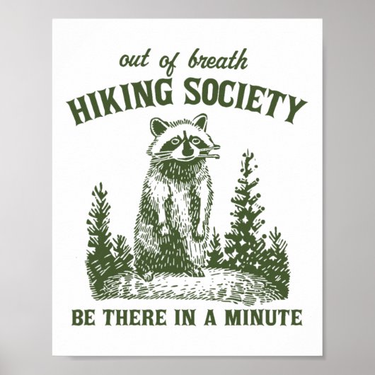 Atemlose Wander Gesellschaft Waschbär Wird In Eine Poster (Vorne)