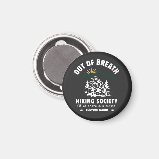Atemlose Wandergesellschaft Lustig Retro Magnet (Vorderseite/Rückseite)