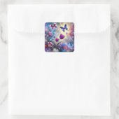 Atemnot Quadratischer Aufkleber (Tasche)