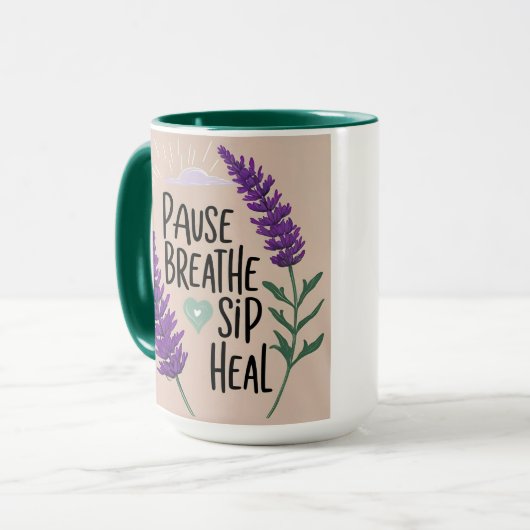 ✨ Atempause - Schluckheilung | Design Tasse (Vorderseite Links)