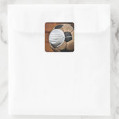 Atemschutz Quadratischer Aufkleber (Tasche)