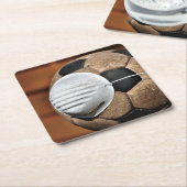 Atemschutz Rechteckiger Pappuntersetzer (angewinkelt)