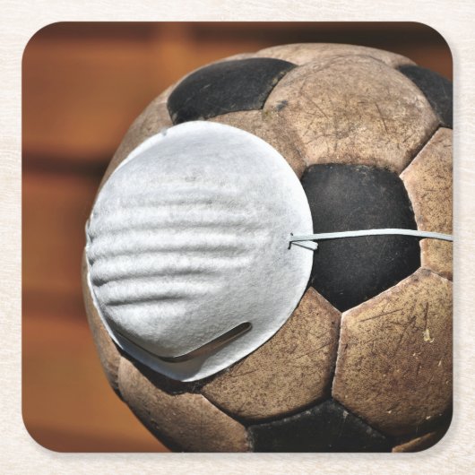 Atemschutz Rechteckiger Pappuntersetzer (Vorderseite)