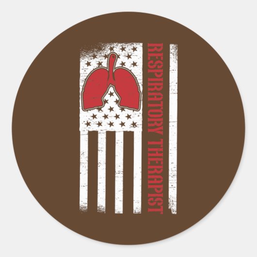 Atemtherapeut Atemlähmung Lungen Runder Aufkleber (Vorderseite)