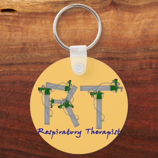 Atemtherapeut gibt O2-Tankdesign Schlüsselanhänger (Vorderseite)
