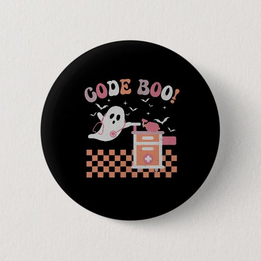 Atemtherapeut Halloween Code Boo Spooky Re Button (Vorderseite)
