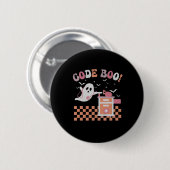 Atemtherapeut Halloween Code Boo Spooky Re Button (Vorne & Hinten)