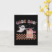 Atemtherapeut Halloween Code Boo Spooky Re Karte (Gelbe Blume)
