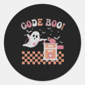 Atemtherapeut Halloween Code Boo Spooky Re Runder Aufkleber (Vorderseite)