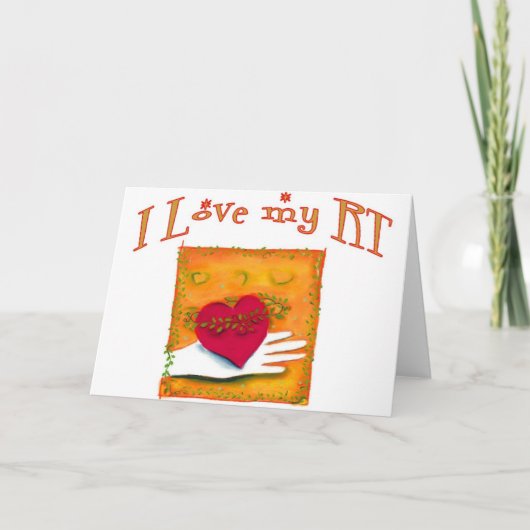 Atemtherapeut "I LIEBE MY RT" Geschenke Karte (Vorderseite)