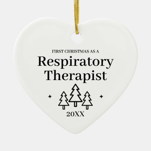 Atemtherapeut New Job Christmas Keramik Ornament (Vorne)