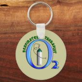 Atemtherapeut O2 Tank Design Schlüsselanhänger (Vorderseite)