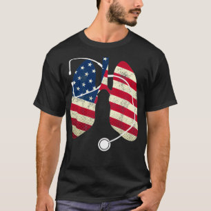 Atemtherapeut Patriotic American USA Flag T-Shirt