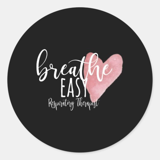 Atemtherapeut Runder Aufkleber (Vorderseite)