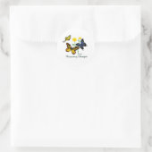 Atemtherapeut Schmetterlinge Runder Aufkleber (Tasche)